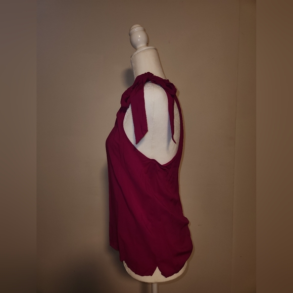 Y2k Forever 21 Hot Pink Fuschia Tie Sleeve Halter Top Size Medium M - Picture 2 of 4